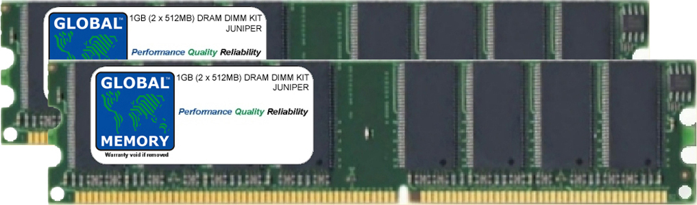 1GB (2 x 512MB) DRAM DIMM MEMORY RAM KIT FOR JUNIPER J6300 SERIES / J6350 ROUTERS (J6300-MEM-1G)